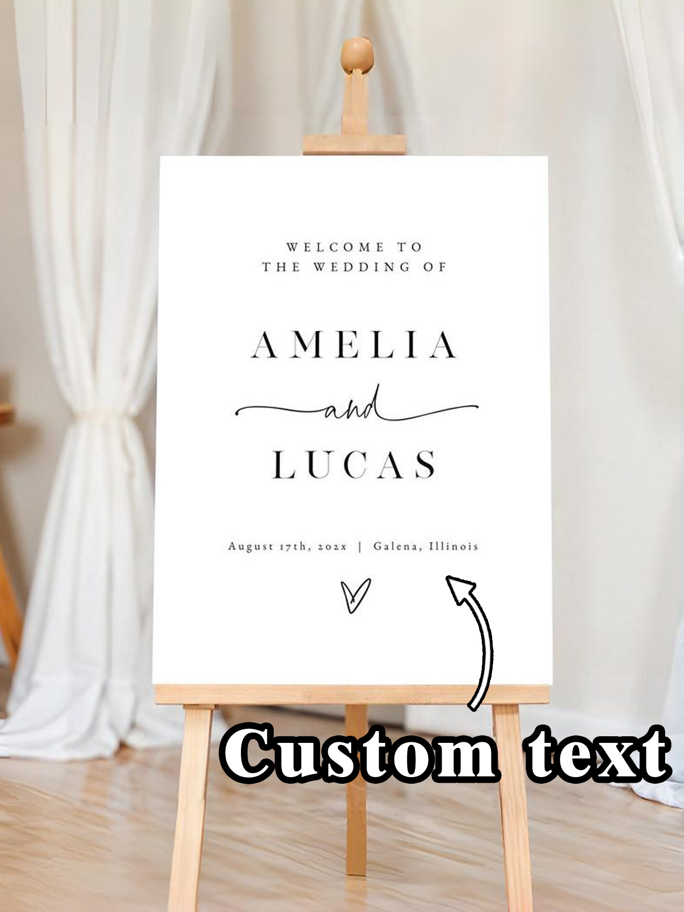 Wedding Welcome Sign Minimalist PVC Welcome Board